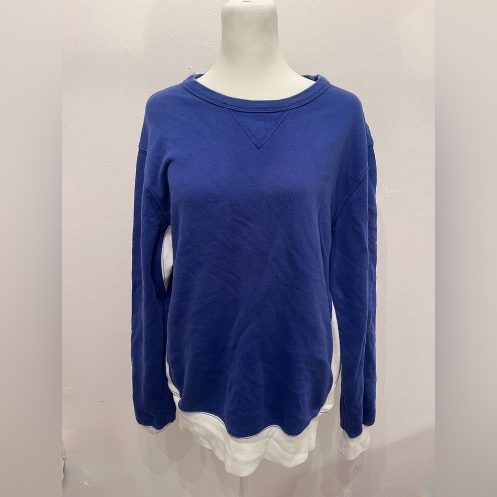 Vintage Wallace & Barnes Royal Blue/White Sweatshirt Size Large Men
